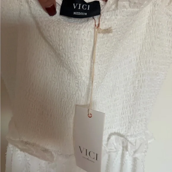 Vici White Ruffled Maxi Dress - Picture 3 of 4